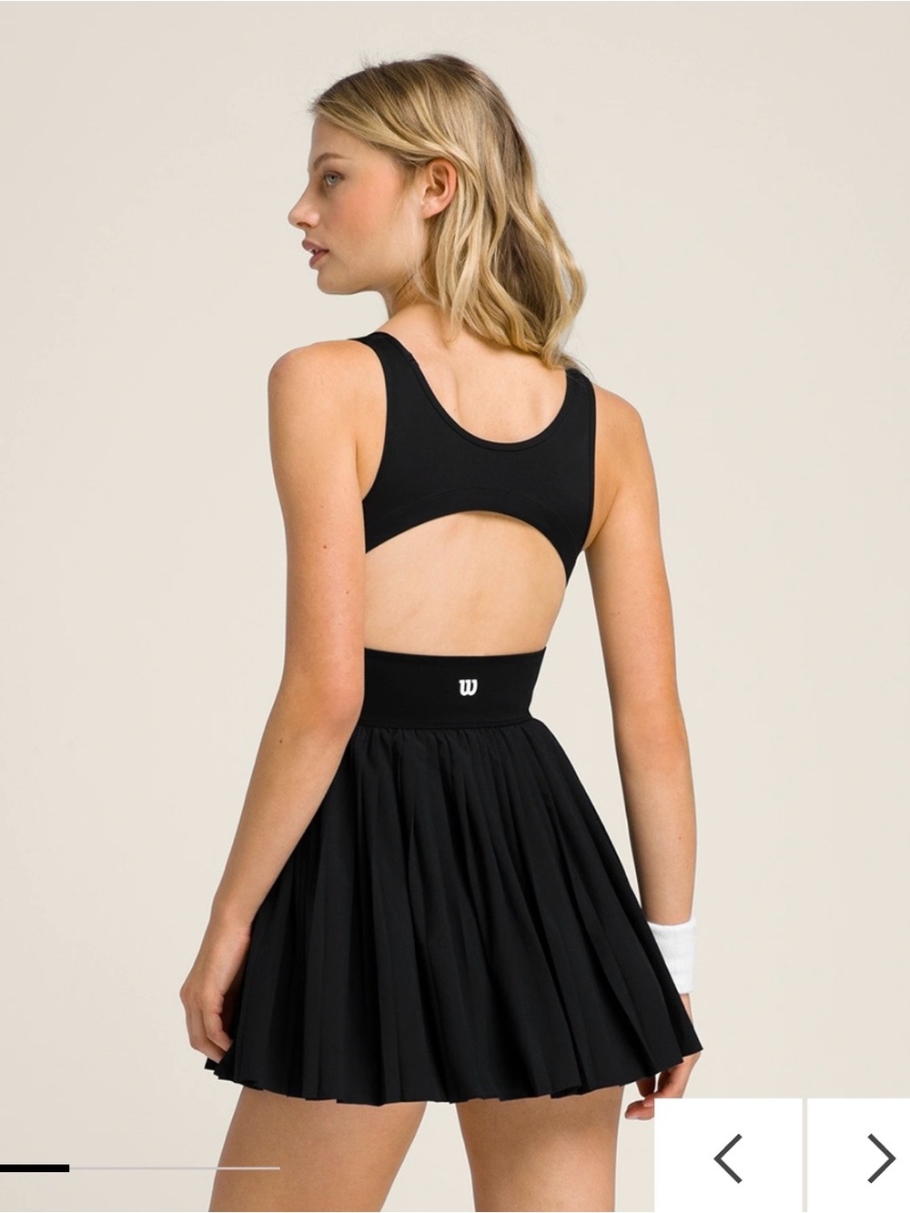 Wilson Sportif Tennis Dress - Black - Pleated Skirt - Size M - NWT - Picture 3 of 9